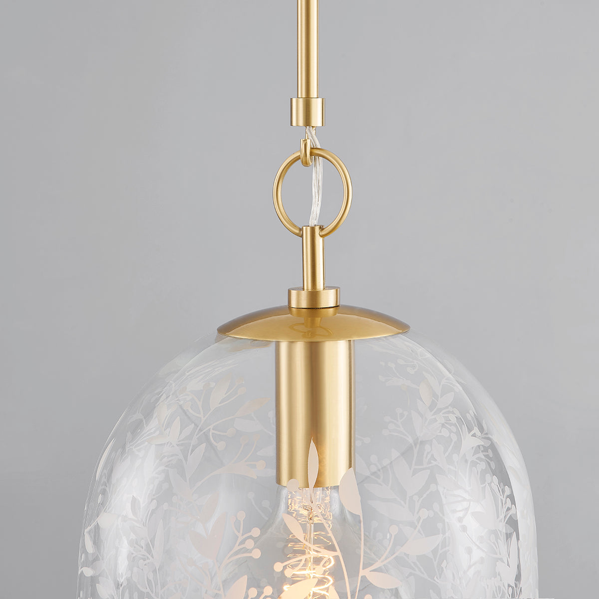 Hudson Valley Belleville 10" Pendant in Aged Brass, alternate view 1