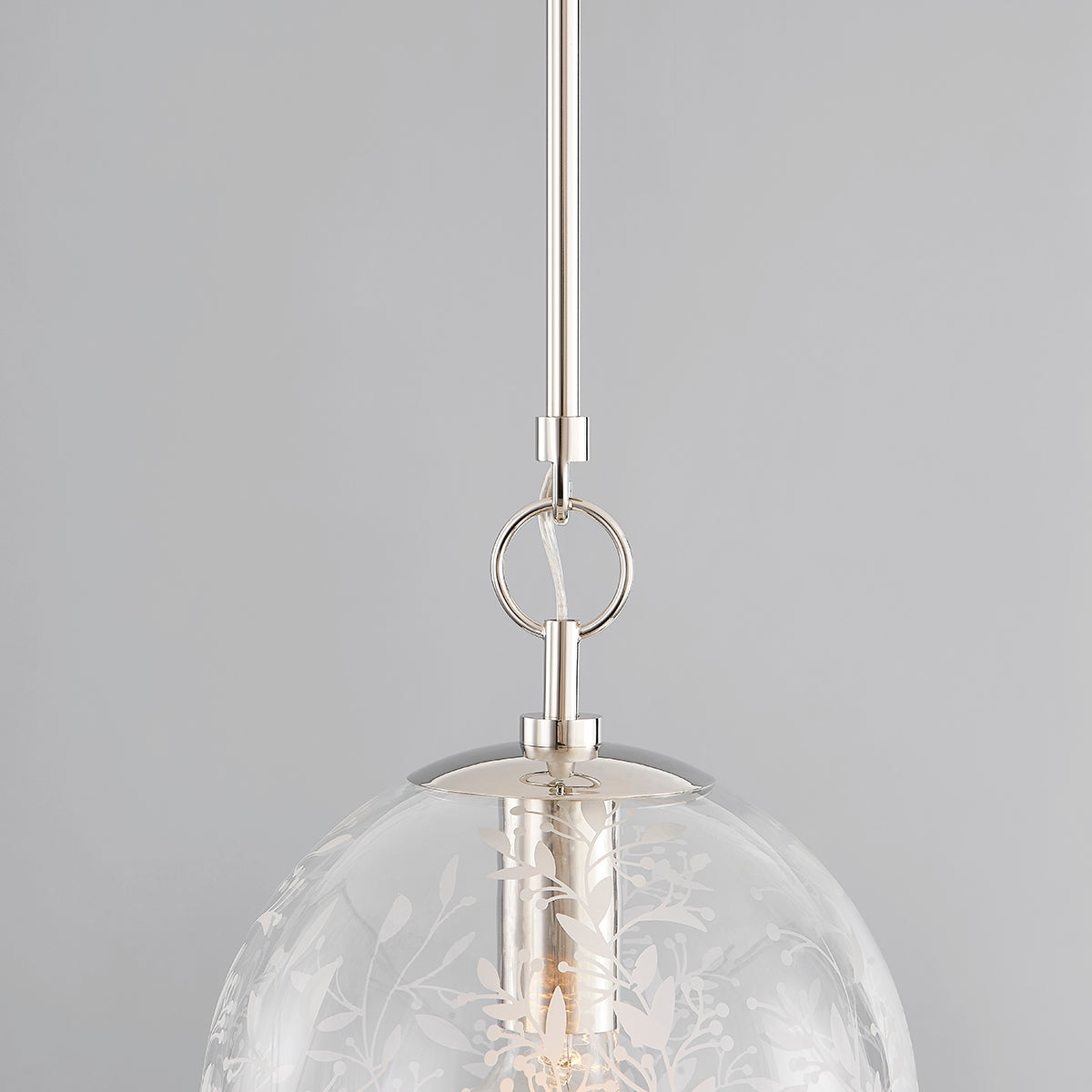 Hudson Valley Belleville 10" Pendant in Polished Nickel, alternate view 2