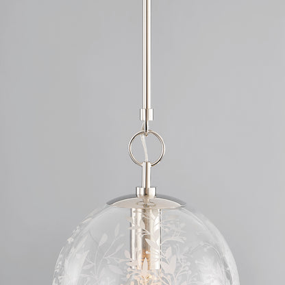 Hudson Valley Belleville 10" Pendant in Polished Nickel, alternate view 2