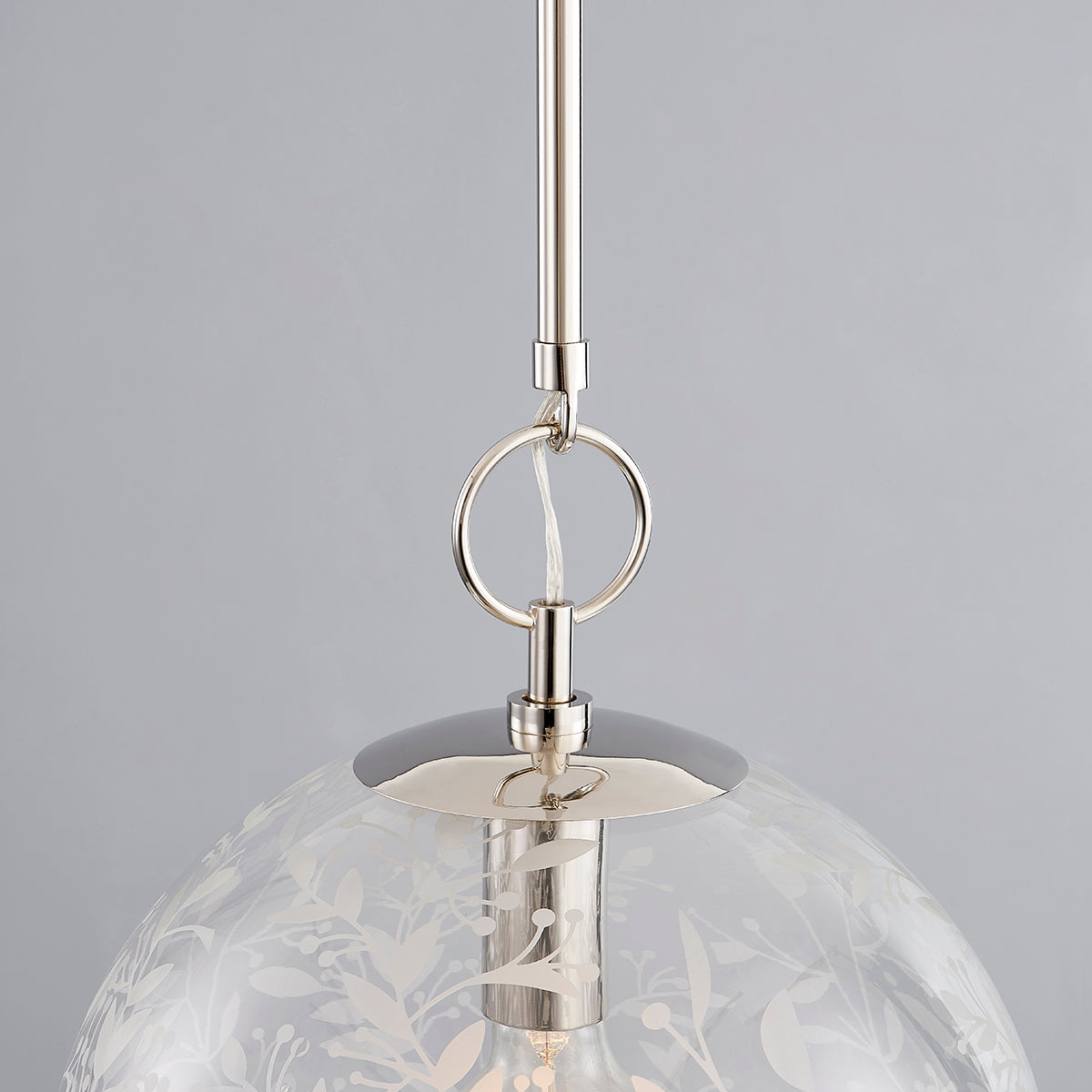 Hudson Valley Belleville 14" Pendant in Polished Nickel, alternate view 2