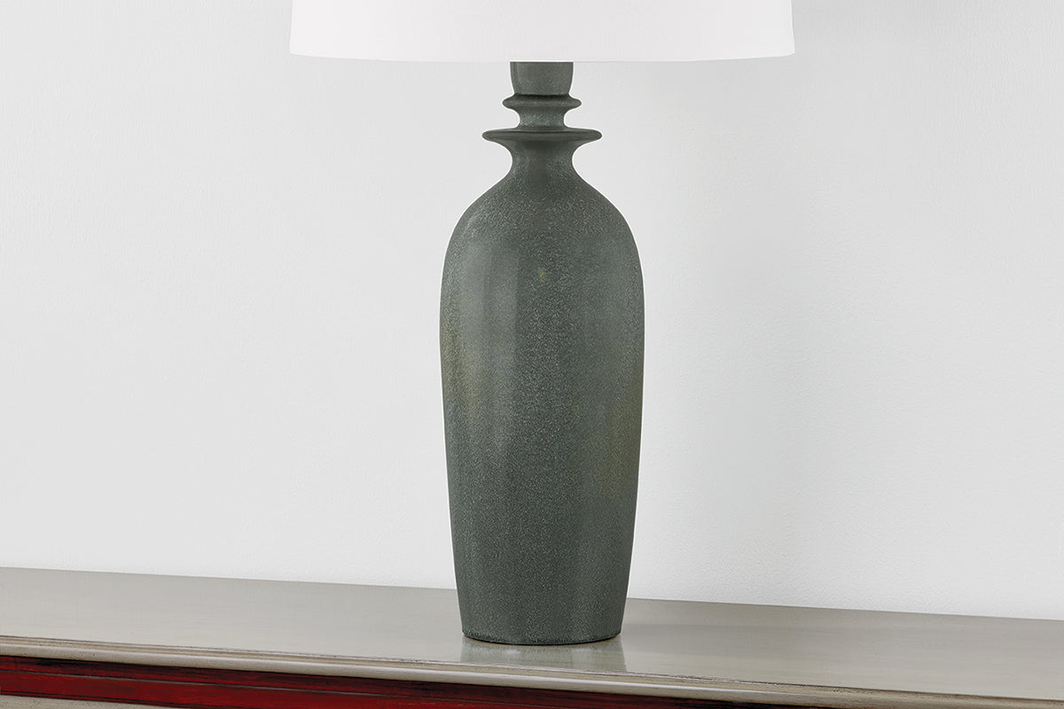 Hudson Valley Bellmawr Table Lamp in Aged Brass, room setting 2