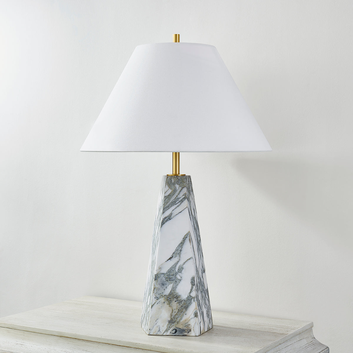 Hudson Valley Benicia Table Lamp in Aged Brass, alternate view 1