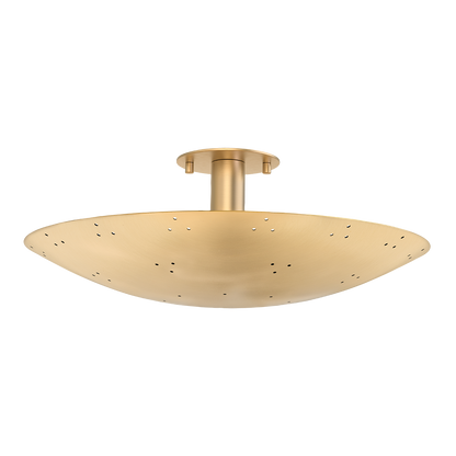 Hudson Valley Bern 18" 3-Light Flush Mount Vintage Brass