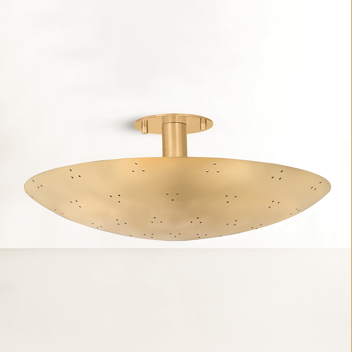 Hudson Valley Bern 18" 3-Light Flush Mount in Vintage Brass, alternate view 3