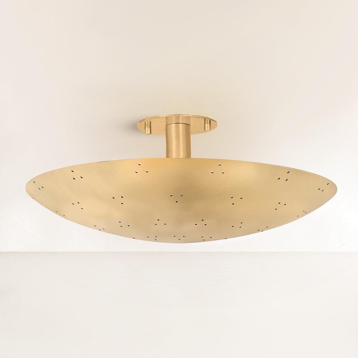 Hudson Valley Bern 18" 3-Light Flush Mount in Vintage Brass, alternate view 4