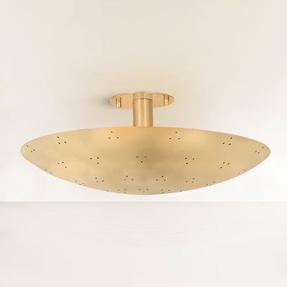 Hudson Valley Bern 18" 3-Light Flush Mount in Vintage Brass, alternate view 4