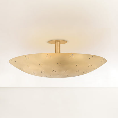 Hudson Valley Bern 28" 3-Light Flush Mount in Vintage Brass, alternate view 4