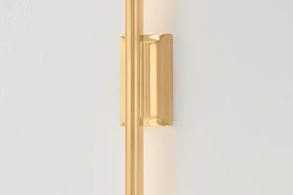 Hudson Valley Bernard Wall Sconce in Aged Brass, room setting 2