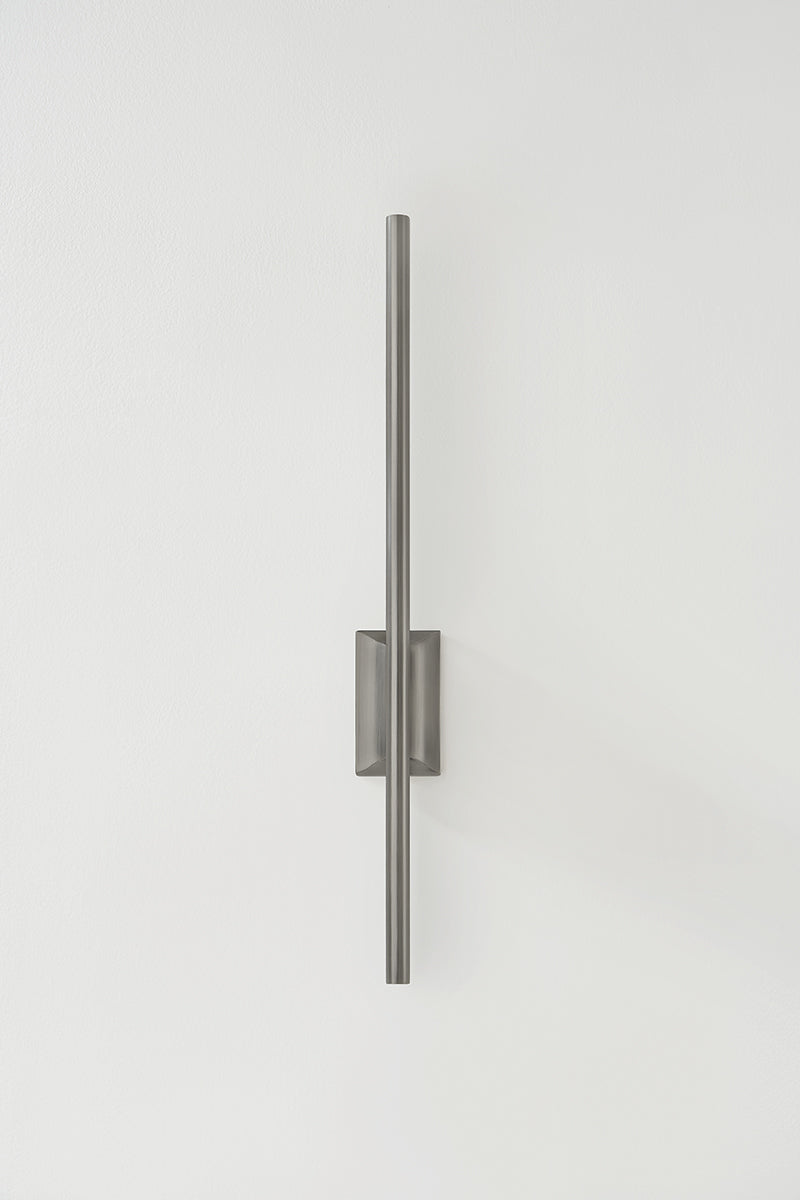 Hudson Valley Bernard Wall Sconce in Vintage Pewter, room setting 1