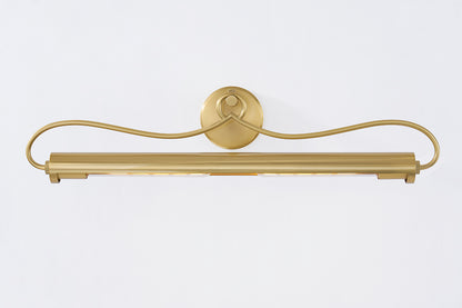 Hudson Valley Berun 28.25" 2-Light Picture Light in Aged Brass, room setting 1