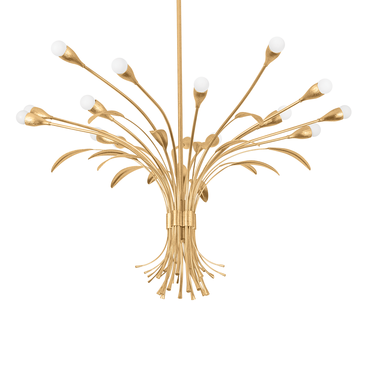 Hudson Valley Bilston 15-Light Chandelier Vintage Gold Leaf