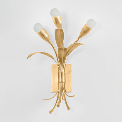 Hudson Valley Bilston 3-Light Wall Sconce in Vintage Gold Leaf, alternate view 2