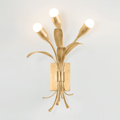Hudson Valley Bilston 3-Light Wall Sconce in Vintage Gold Leaf, alternate view 3