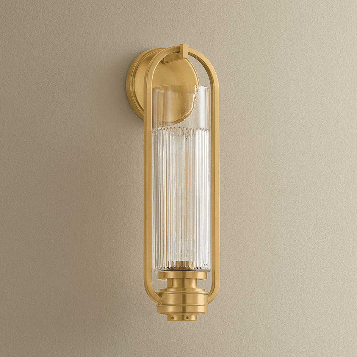 Hudson Valley Binnewater Wall Sconce in Aged Brass, alternate view 1