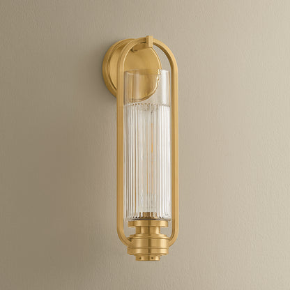 Hudson Valley Binnewater Wall Sconce in Aged Brass, alternate view 1