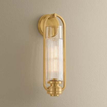 Hudson Valley Binnewater Wall Sconce in Aged Brass, alternate view 2