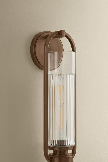 Hudson Valley Binnewater Wall Sconce in Historic Bronze, room setting 2