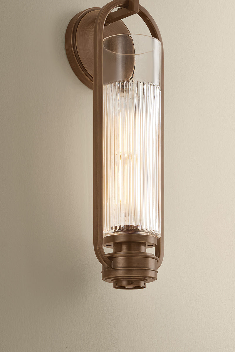 Hudson Valley Binnewater Wall Sconce in Historic Bronze, room setting 3