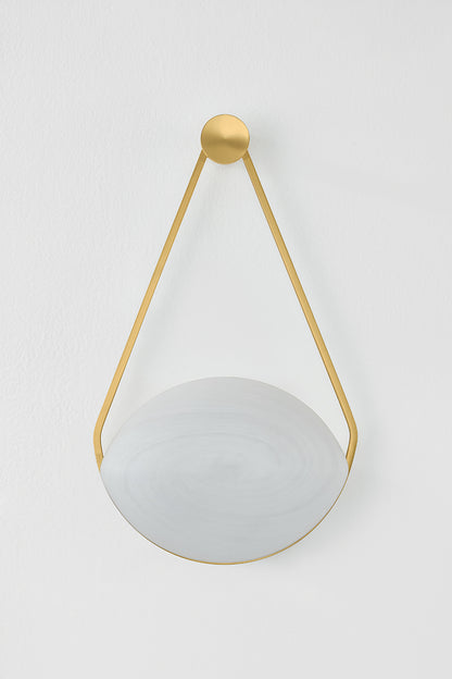 Hudson Valley Blaina Wall Sconce in Aged Brass, room setting 1