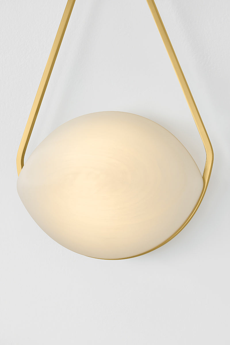 Hudson Valley Blaina Wall Sconce in Aged Brass, room setting 3