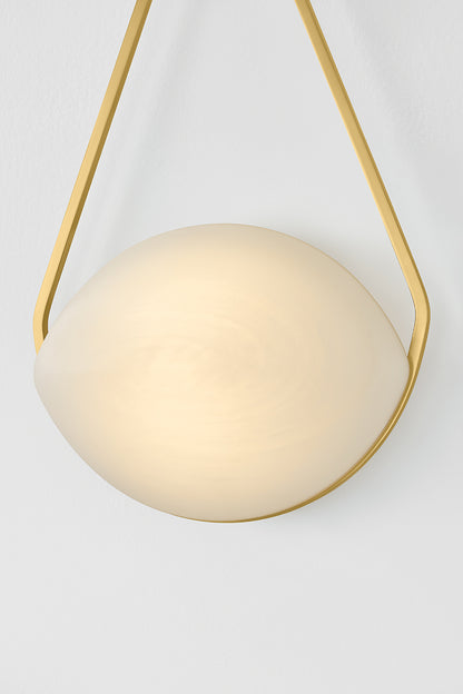 Hudson Valley Blaina Wall Sconce in Aged Brass, room setting 3