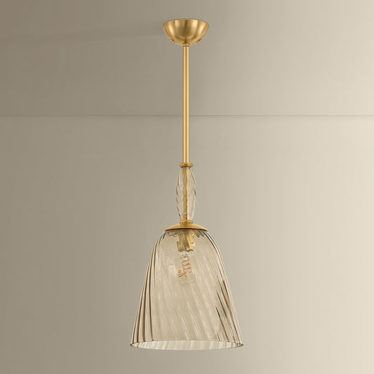 Hudson Valley Bleecker 11" Pendant in Aged Brass, alternate view 1