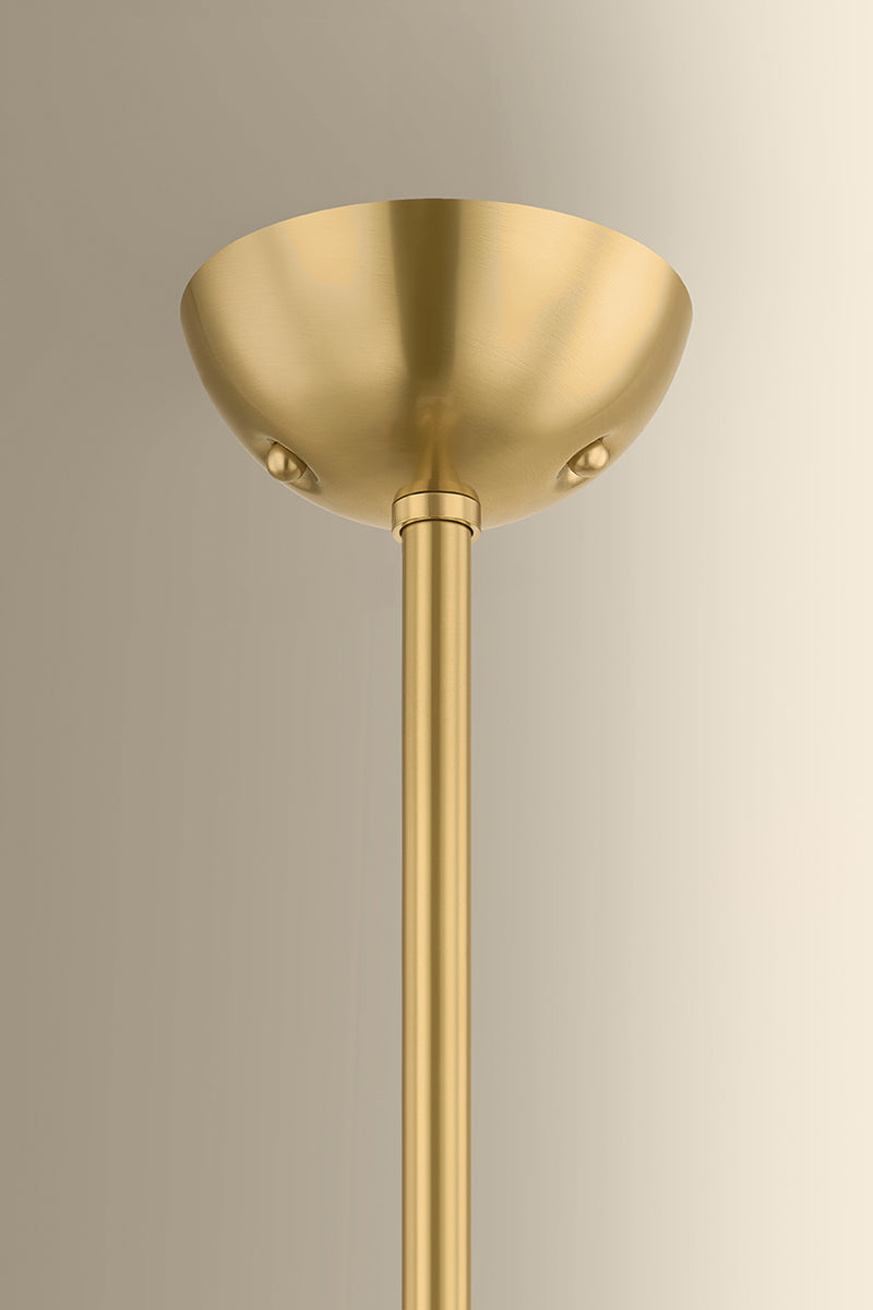 Hudson Valley Bleecker 11" Pendant in Aged Brass, room setting 1