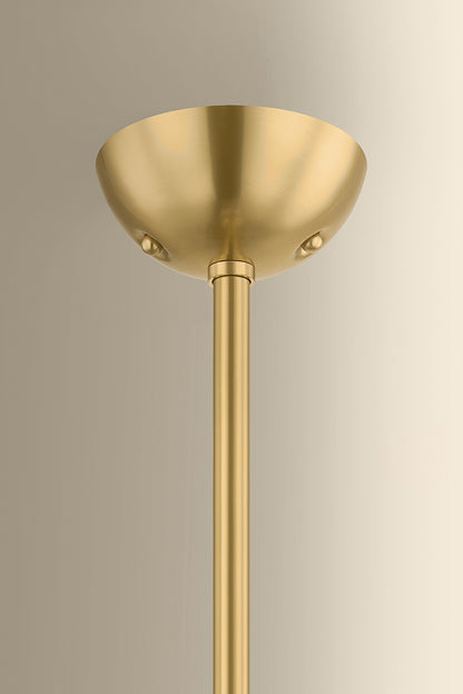 Hudson Valley Bleecker 11" Pendant in Aged Brass, room setting 1