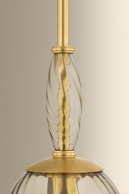 Hudson Valley Bleecker 11" Pendant in Aged Brass, room setting 2