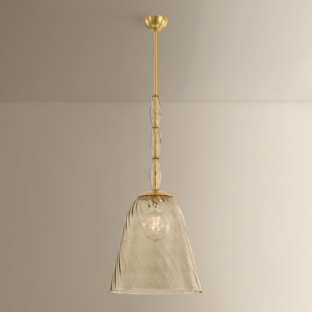 Hudson Valley Bleecker 16" Pendant in Aged Brass, alternate view 1