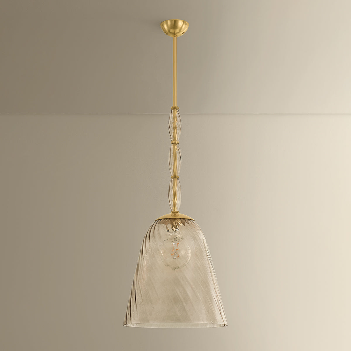 Hudson Valley Bleecker 16" Pendant in Aged Brass, alternate view 2