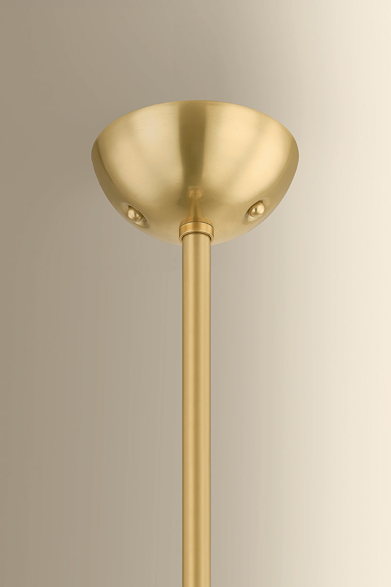 Hudson Valley Bleecker 16" Pendant in Aged Brass, room setting 1