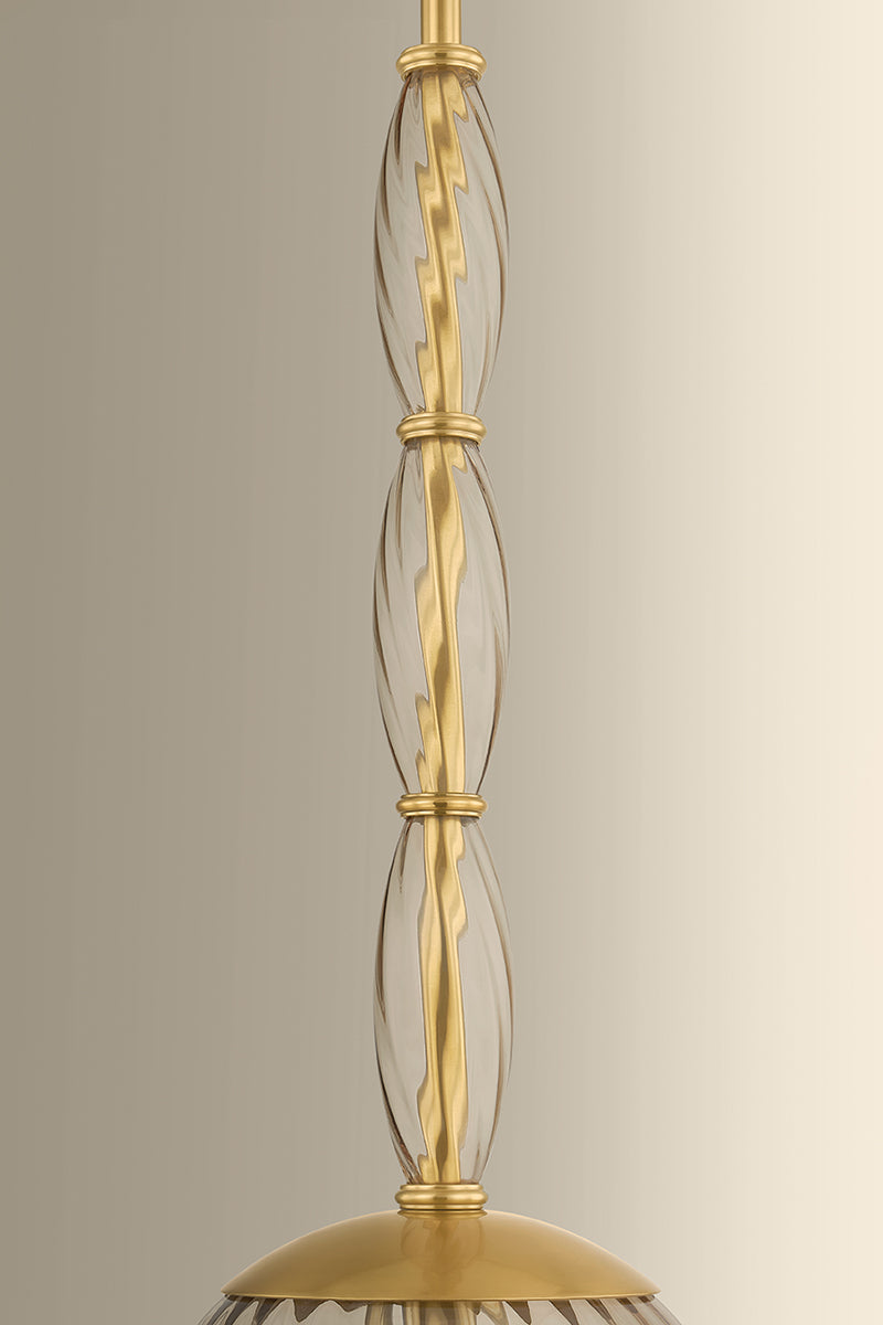 Hudson Valley Bleecker 16" Pendant in Aged Brass, room setting 2