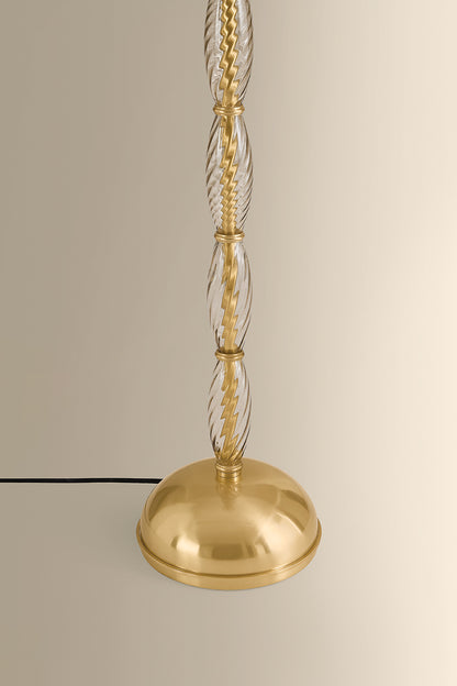 Hudson Valley Bleecker Floor Lamp Aged Brass detail view 1