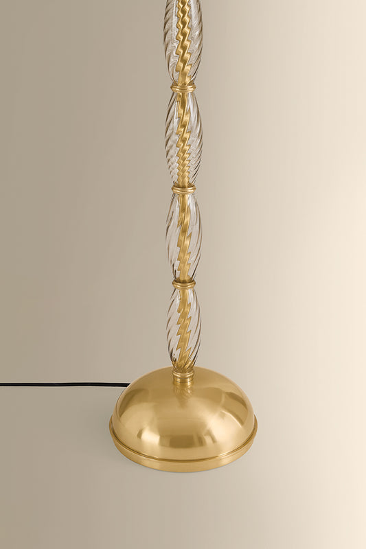 Hudson Valley Bleecker Floor Lamp Aged Brass detail view 1