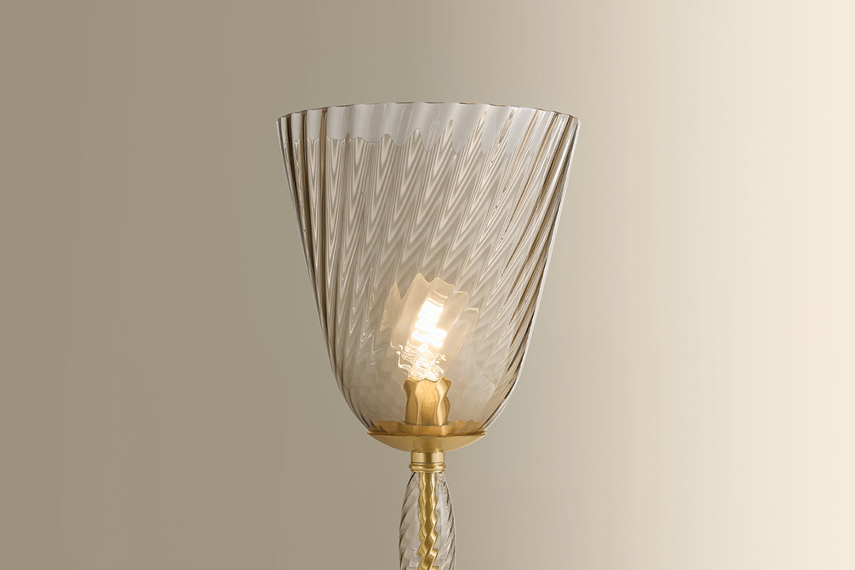 Hudson Valley Bleecker Floor Lamp Aged Brass detail view 2