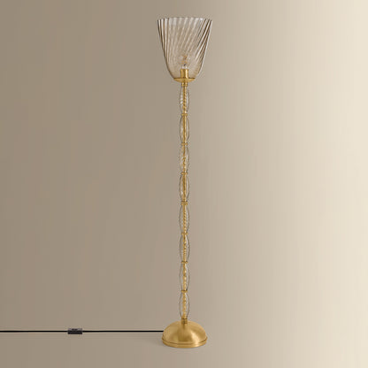 Hudson Valley Bleecker Floor Lamp Aged Brass detail view 4