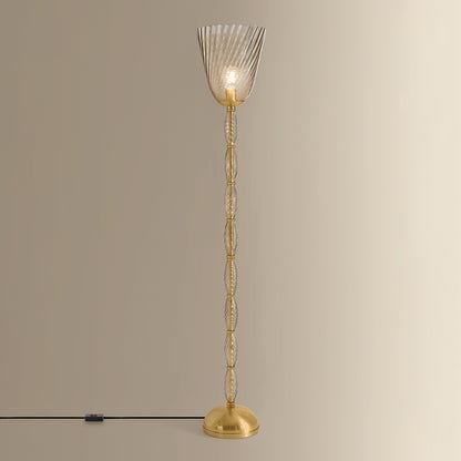 Hudson Valley Bleecker Floor Lamp Aged Brass detail view 5