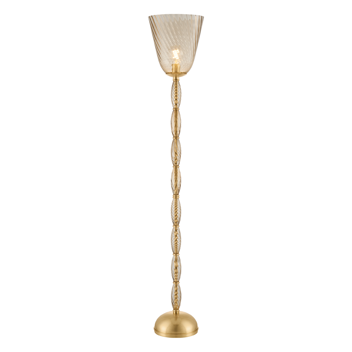 Hudson Valley Bleecker Floor Lamp Aged Brass