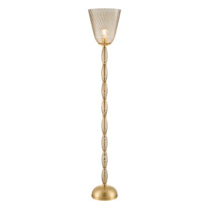 Hudson Valley Bleecker Floor Lamp Aged Brass