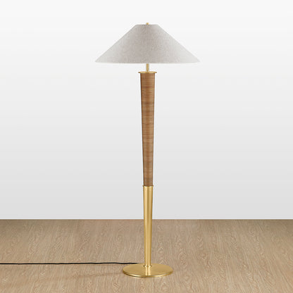 Hudson Valley Bohicket Floor Lamp in Aged Brass, alternate view 1