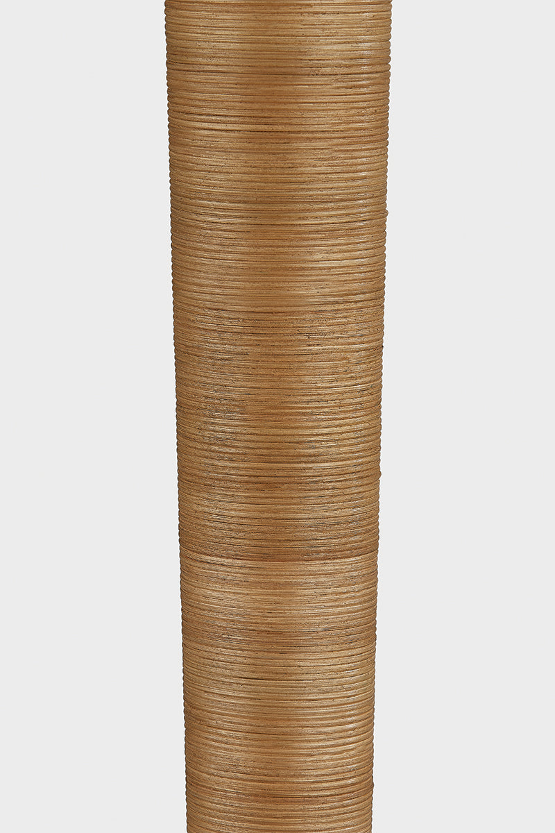 Hudson Valley Bohicket Floor Lamp in Aged Brass, room setting 2