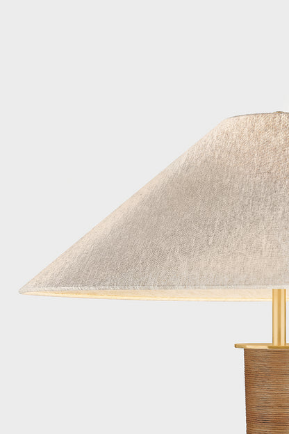 Hudson Valley Bohicket Floor Lamp in Aged Brass, room setting 3