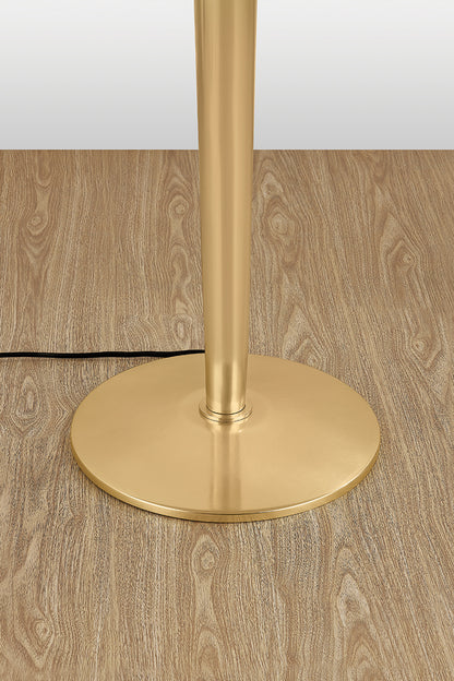 Hudson Valley Bohicket Floor Lamp in Aged Brass, room setting 4