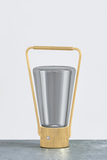 Hudson Valley Booker Table Lamp in Aged Brass, room setting 1