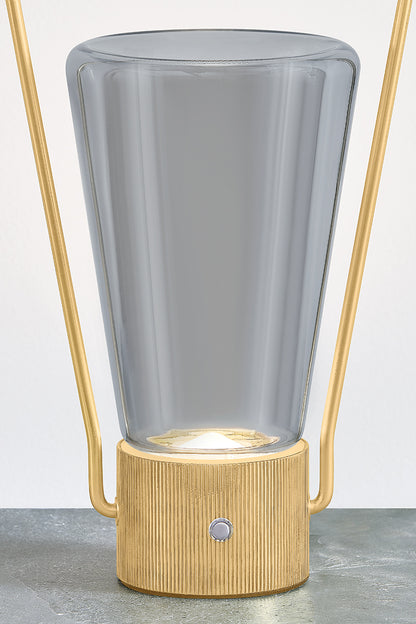 Hudson Valley Booker Table Lamp in Aged Brass, room setting 3