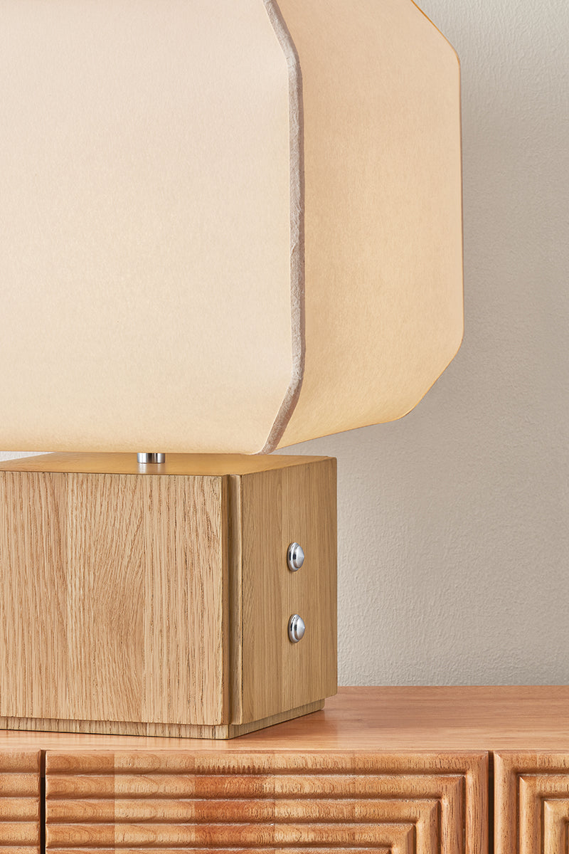 Hudson Valley Brice Table Lamp in Polished Nickel, room setting 1