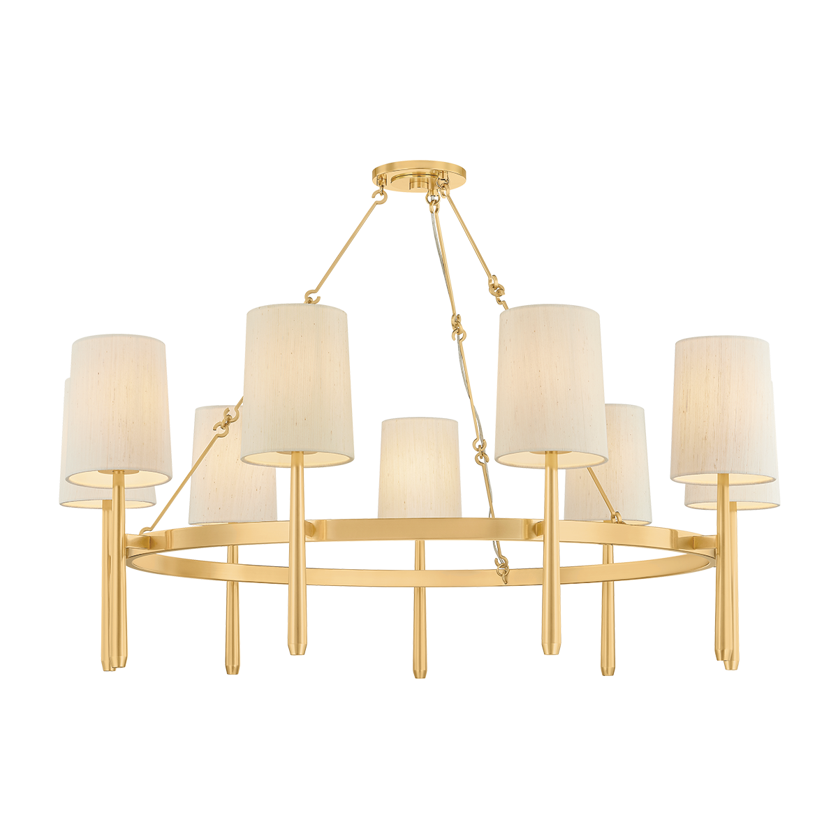 Hudson Valley Bridgeton 9-Light Chandelier Aged Brass