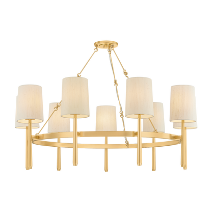 Hudson Valley Bridgeton 9-Light Chandelier Aged Brass