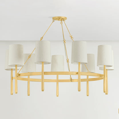 Hudson Valley Bridgeton 9-Light Chandelier in Aged Brass, alternate view 1